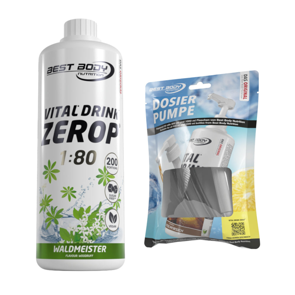 Vital Drink Zerop - Waldmeister - 1 L + Dosierpumpe#geschmack_waldmeister
