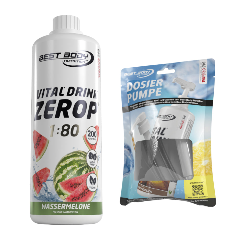 Vital Drink Zerop - Wassermelone - 1 L + Dosierpumpe#geschmack_wassermelone