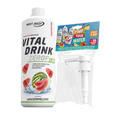 Vital Drink Zerop - Wassermelone - 1 L + Dosierpumpe