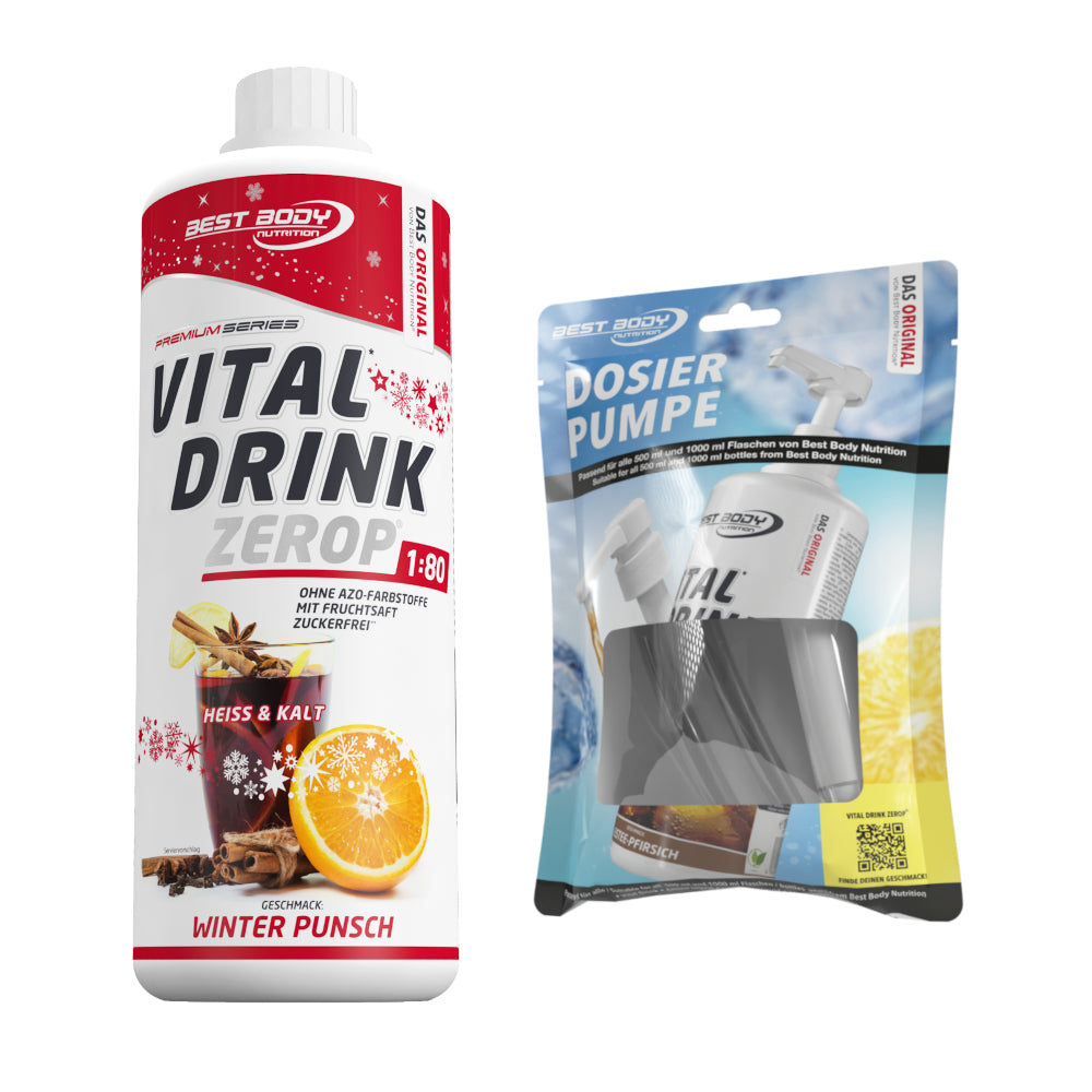 Vital Drink Zerop - Winter Punsch - 1 L + Dosierpumpe#geschmack_winter-punsch