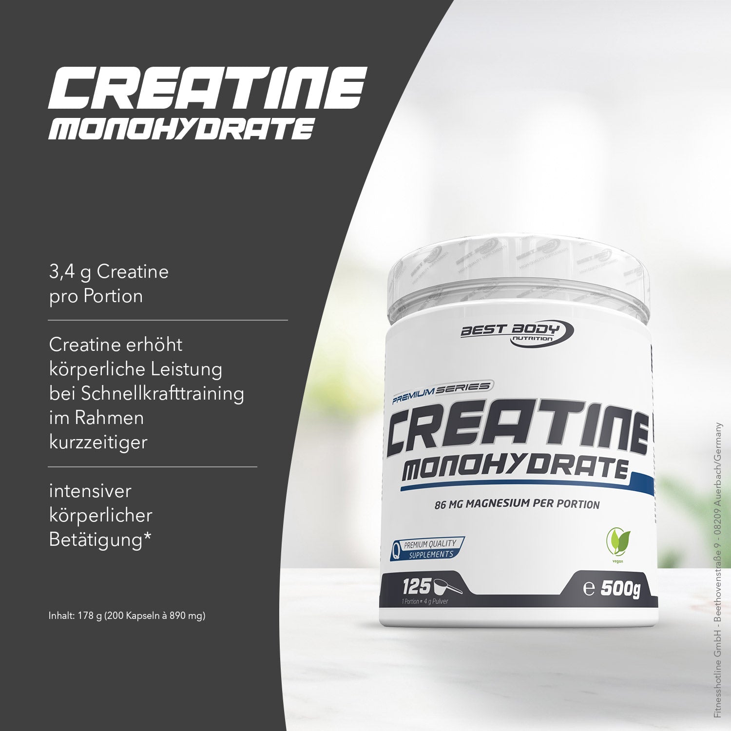 Creatine Monohydrate - 500 g Dose#_