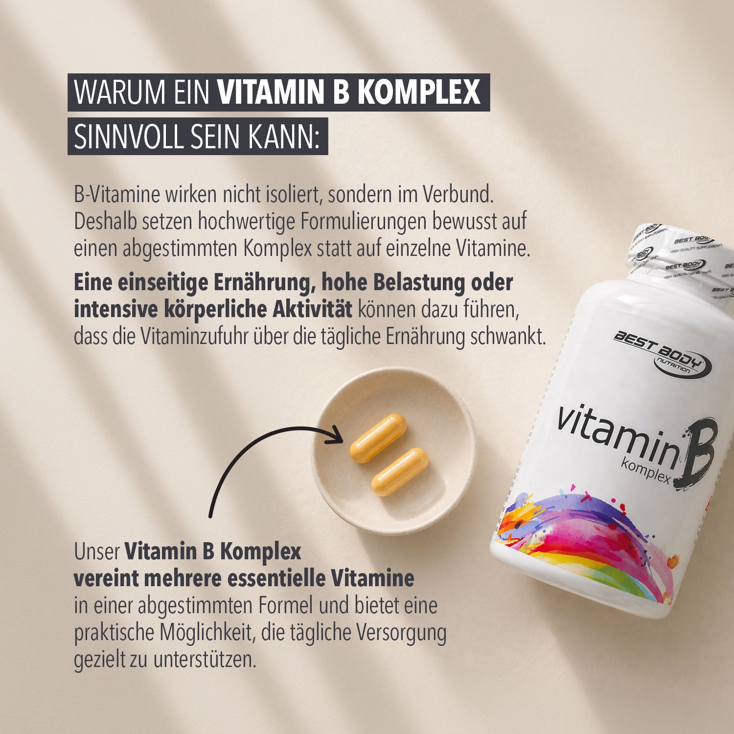 Vitamin B Komplex Kapseln - 100 Stück/Dose#_