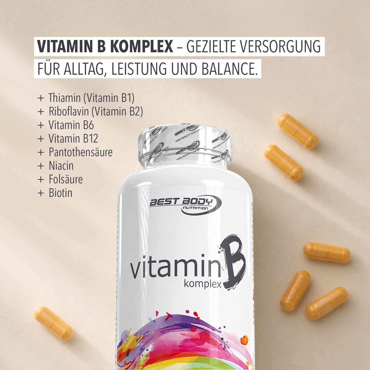 Vitamin B Komplex Kapseln - 100 Stück/Dose#_