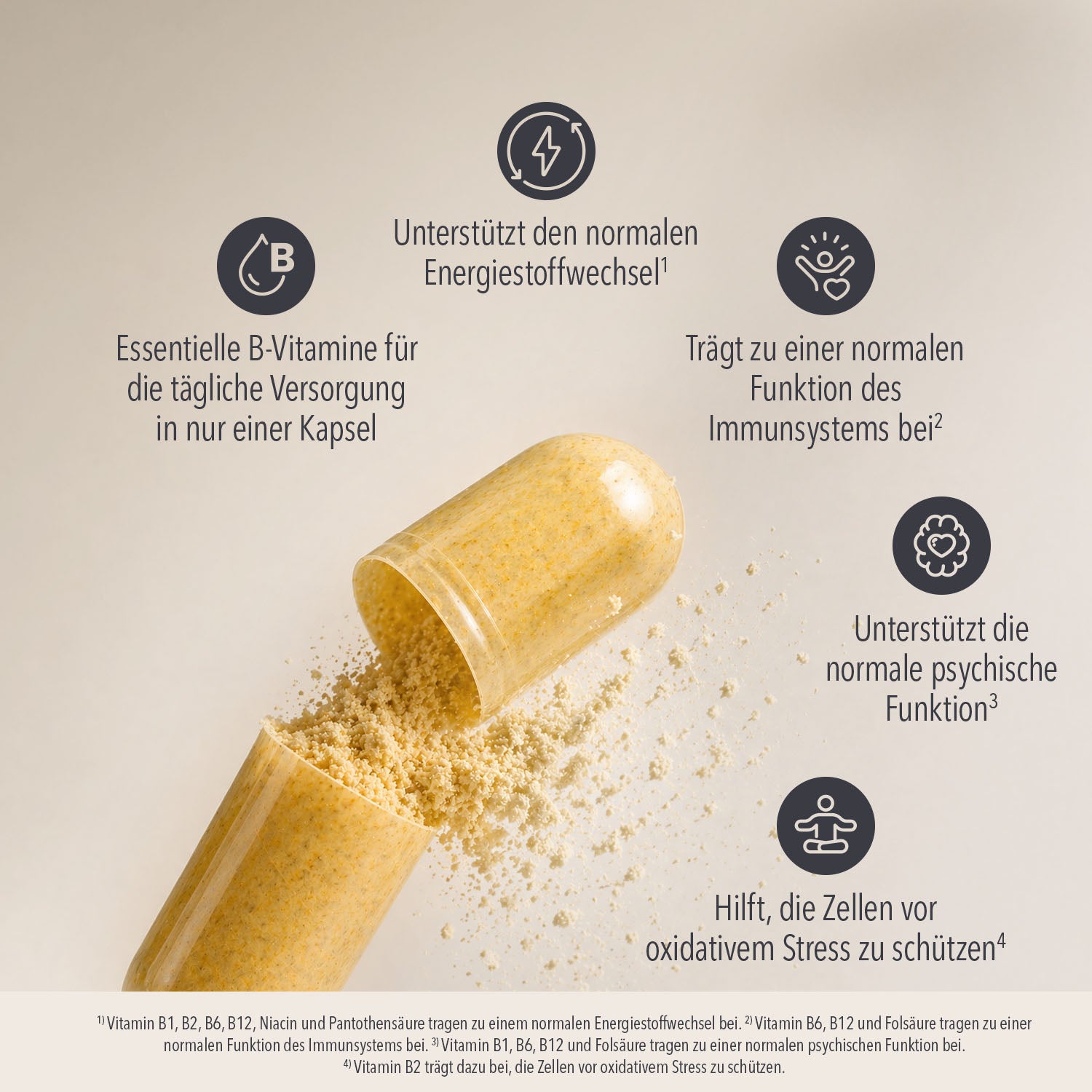 Vitamin B Komplex Kapseln - 100 Stück/Dose#_