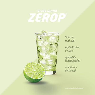 Vital Drink Zerop - Grüntee Limette - 1000 ml Flasche#geschmack_gr-ntee-limette