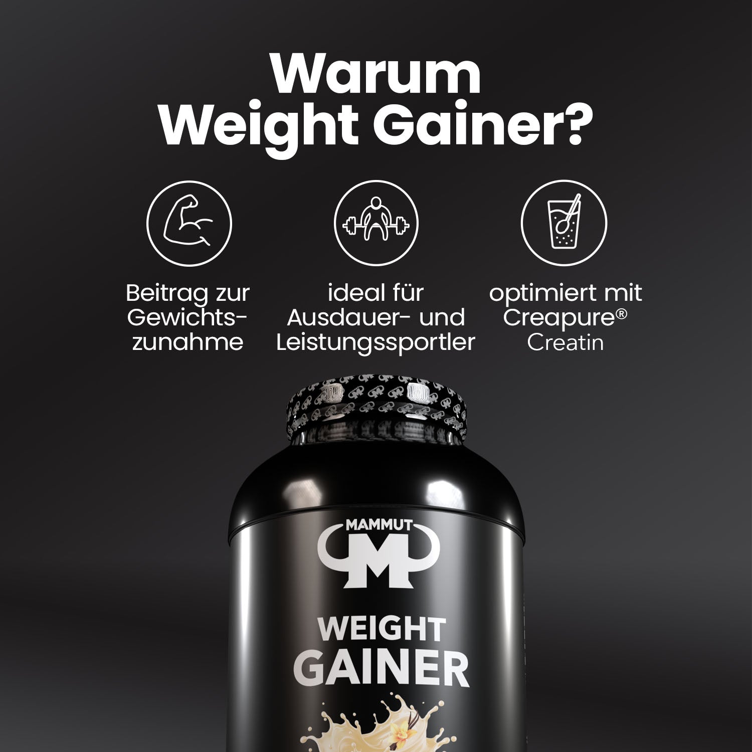 Weight Gainer Crash 5000 - Vanilla - 4500 g Dose#geschmack_vanille