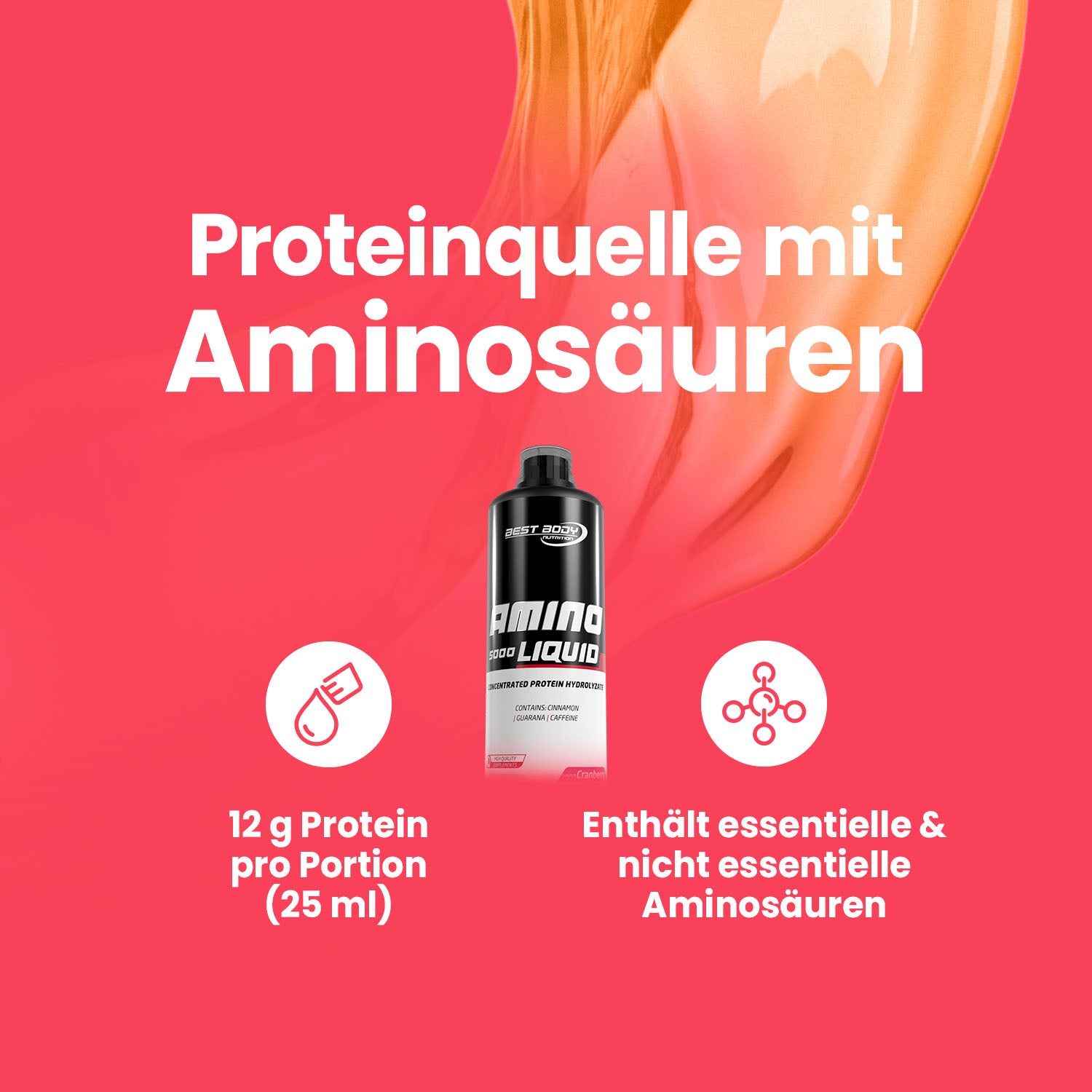 Amino Liquid 5000 - Cranberry - 1000 ml Flasche#_