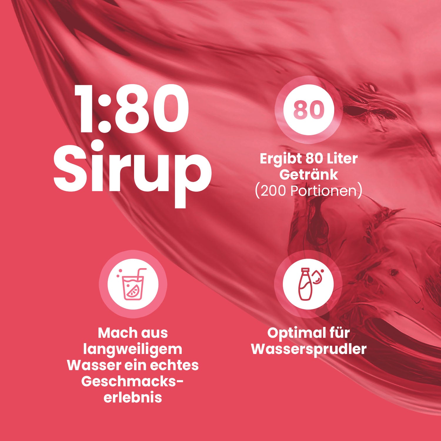 Vital Drink Zerop - Himbeere - 1000 ml Flasche#geschmack_himbeere