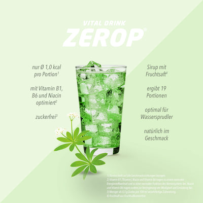 Vital Drink Zerop - Waldmeister - 1000 ml Flasche#geschmack_waldmeister