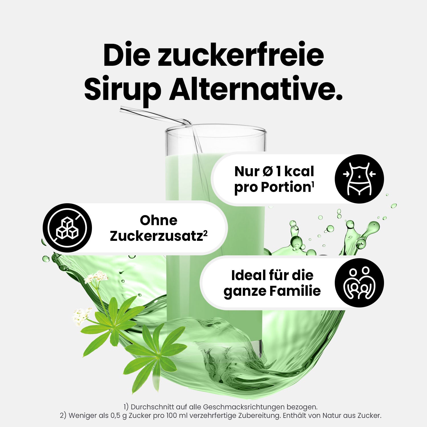 Vital Drink Zerop - Waldmeister - 1 L + Dosierpumpe#geschmack_waldmeister