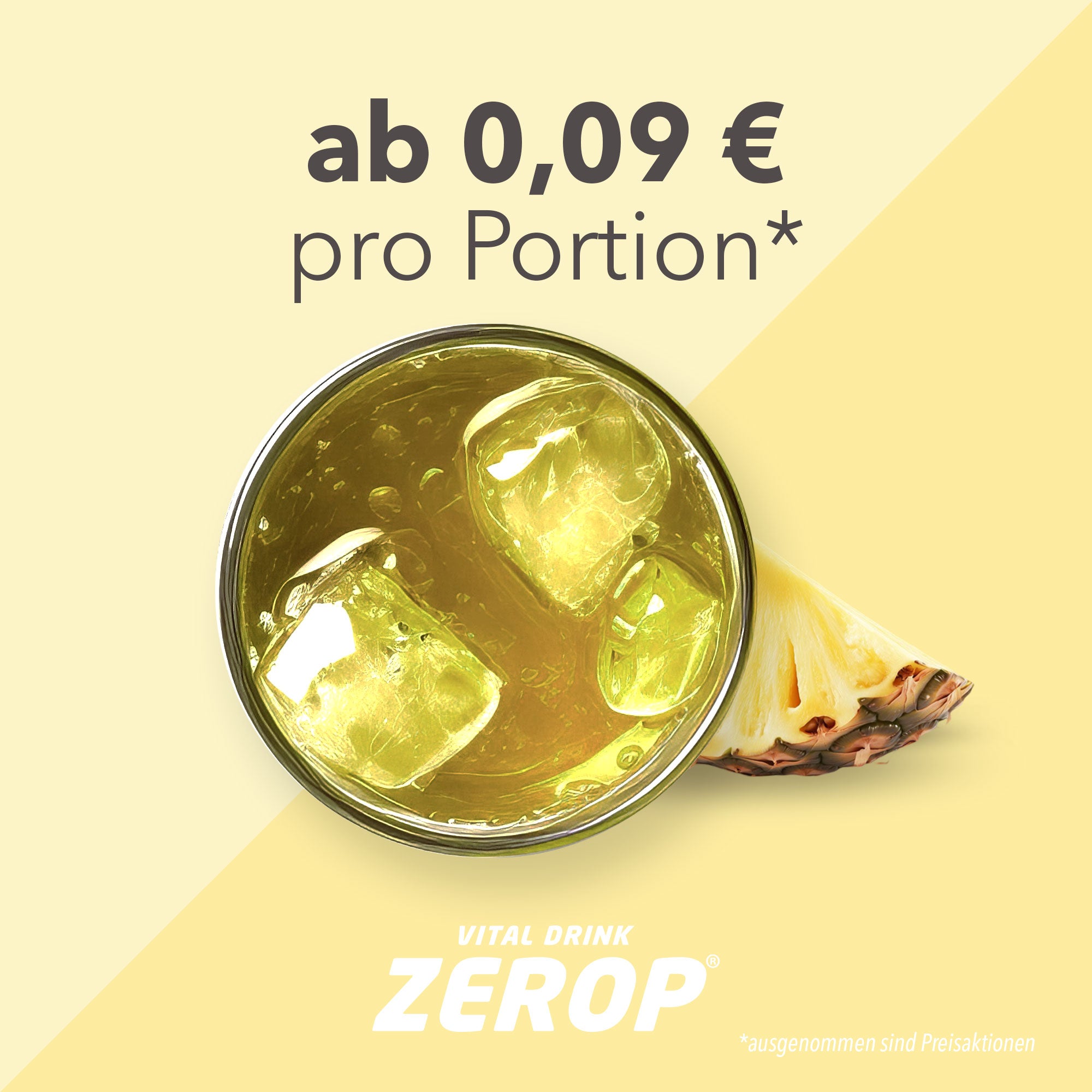 Vital Drink Zerop - Ananas - 1000 ml Flasche#geschmack_ananas