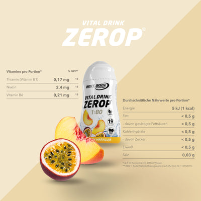 Vital Drink Zerop - Pfirsich Maracuja - 48 ml Squeeze Flasche#geschmack_pfirsich-maracuja