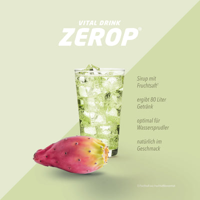 Vital Drink Zerop - Kaktusfeige - 1000 ml Flasche#geschmack_kaktusfeige