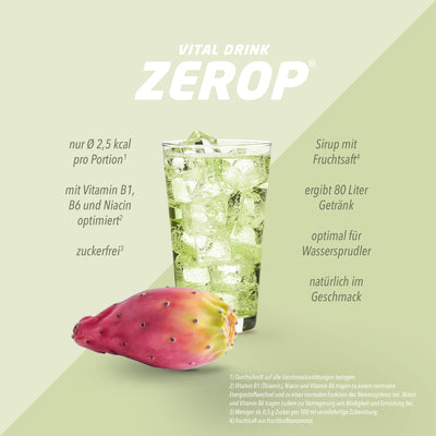 Vital Drink Zerop - Kaktusfeige - 1000 ml Flasche#geschmack_kaktusfeige