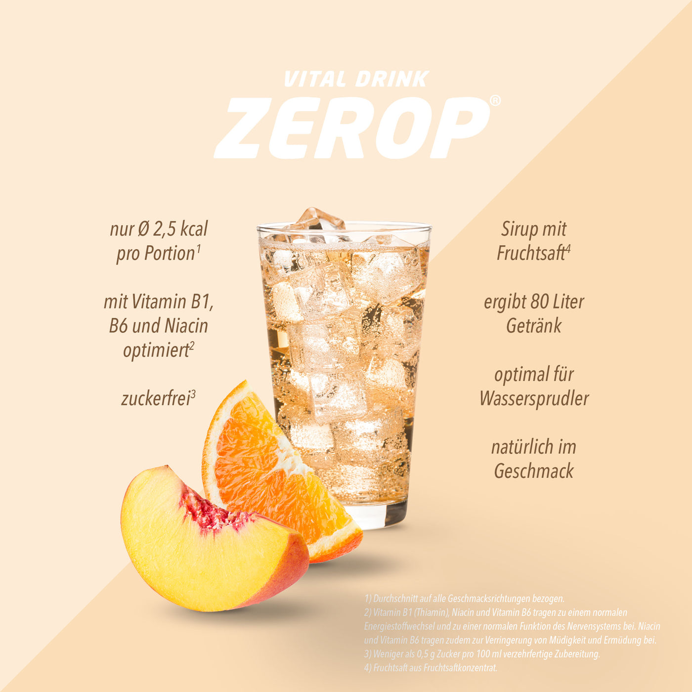 Vital Drink Zerop - Multifrucht - 1000 ml Flasche#geschmack_multifrucht