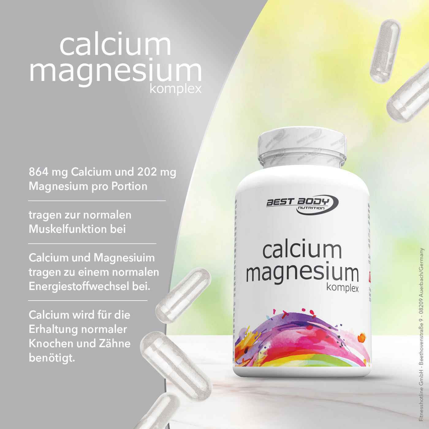 Calcium Magnesium Komplex Kapseln - 100 Stück/Dose#_