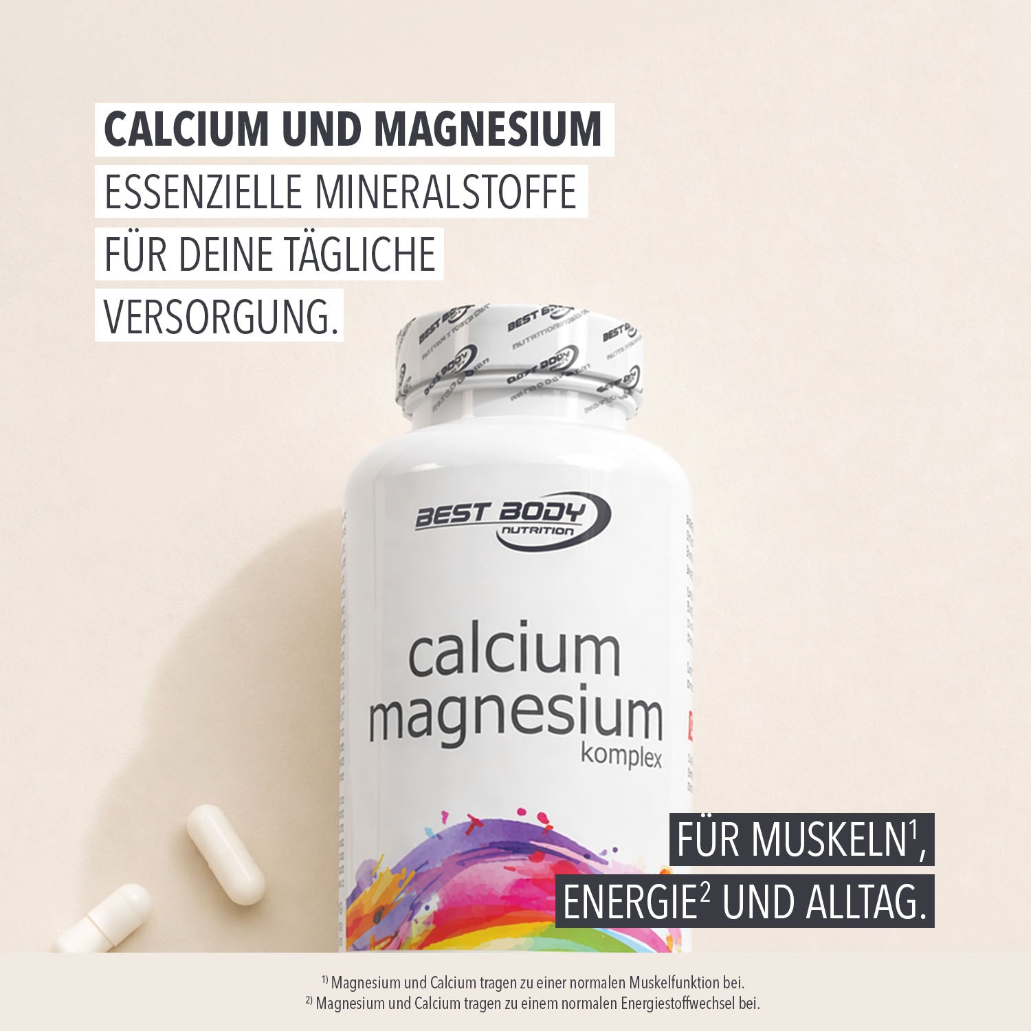Calcium Magnesium Komplex Kapseln - 100 Stück/Dose#_