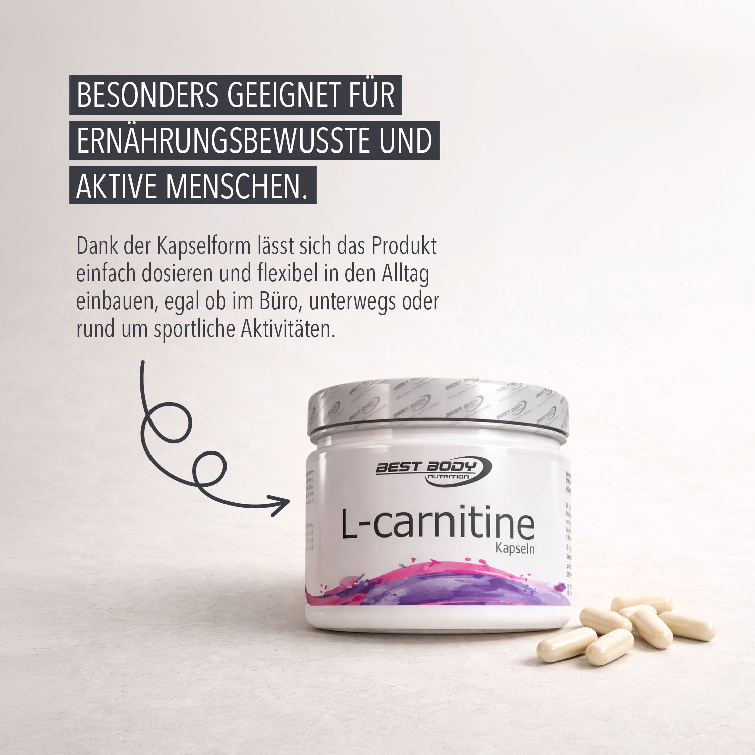 L-Carnitine Kapseln - 200 Stück/Dose#_