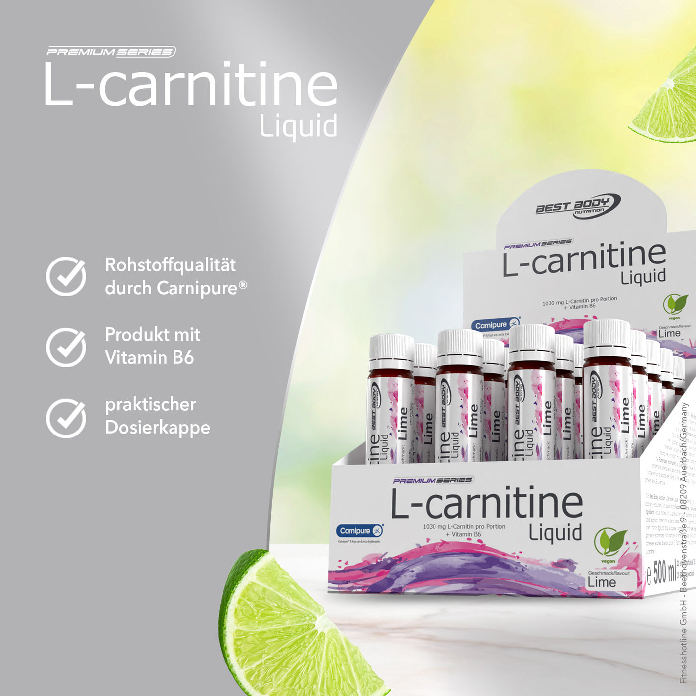 L-Carnitine Ampullen - 20 Ampullen à 25 ml#_