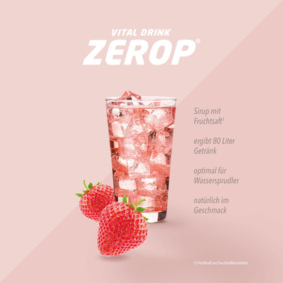 Vital Drink Zerop - Erdbeere - 1 L + Dosierpumpe#geschmack_erdbeere