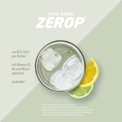 Vital Drink Zerop - Zitrone Limette - 1000 ml Flasche#geschmack_zitrone-limette