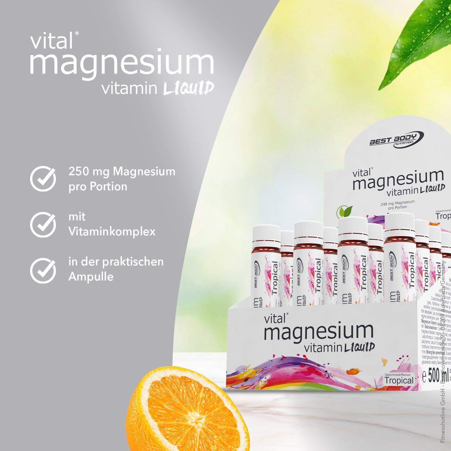 Magnesium Vitamin Ampullen - Tropical - 20 Ampullen à 25 ml#_