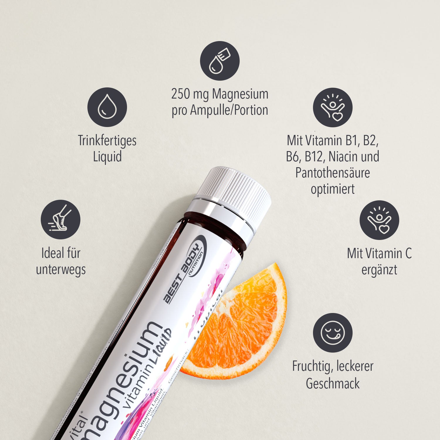 Magnesium Vitamin Ampullen - Tropical - 20 Ampullen à 25 ml#_
