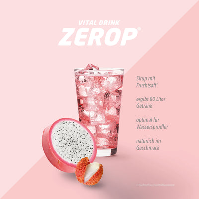 Vital Drink Zerop - Drachenfrucht Litschi - 1000 ml Flasche#geschmack_drachenfrucht-litschi