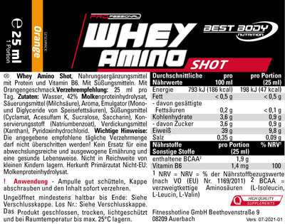 Whey Amino Shot - 20 Ampullen à 25 ml#_