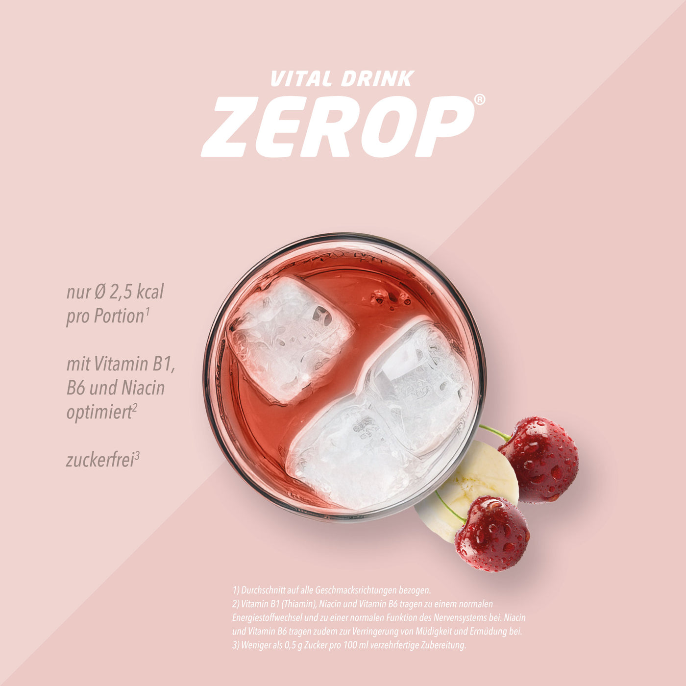 Vital Drink Zerop - Kirsche Banane - 1 L + Dosierpumpe#geschmack_kirsche-banane