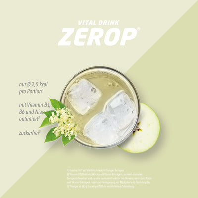 Vital Drink Zerop - Apfel Holunderblüte - 1 L + Dosierpumpe#geschmack_apfel-holunderbl-te