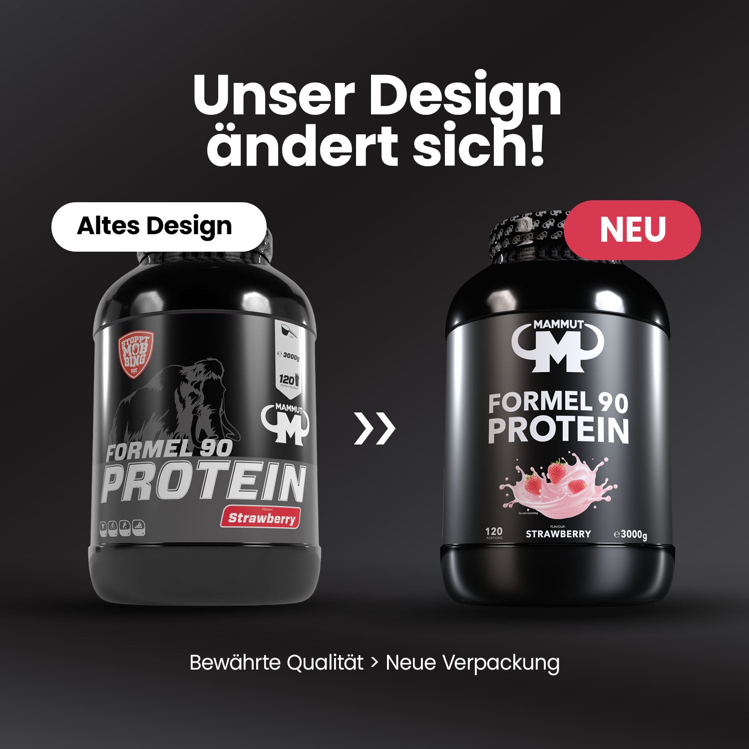 Formel 90 Protein - Strawberry - 3000 g Dose#geschmack_erdbeere