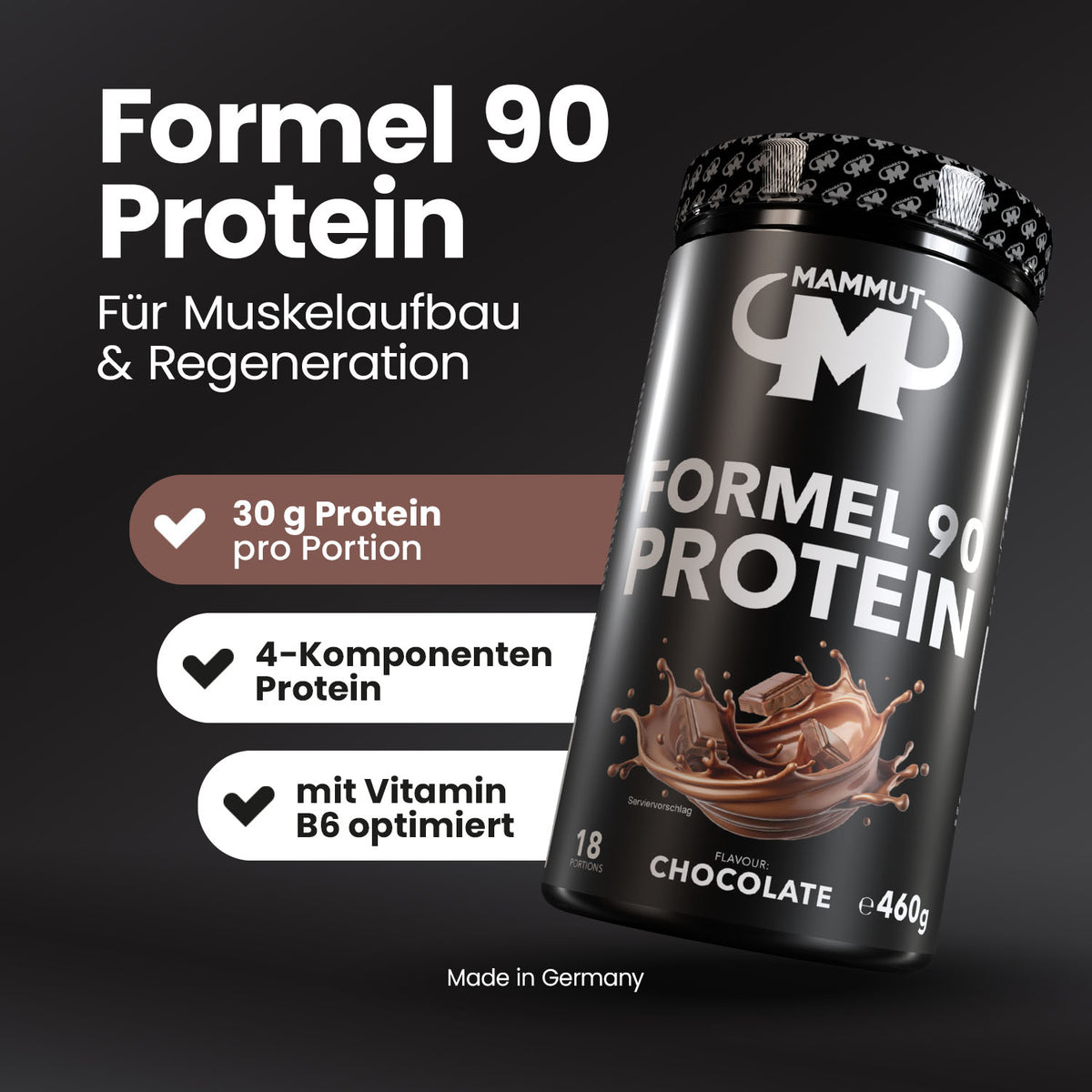 Formel 90 Protein - Chocolate - 460 g Dose + Shaker#geschmack_chocolate