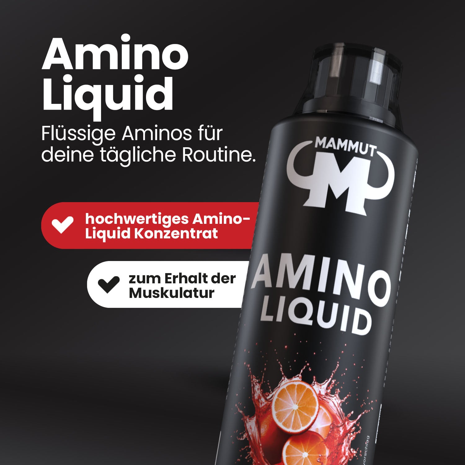 Amino Liquid - Blutorange - 500 ml Flasche#_