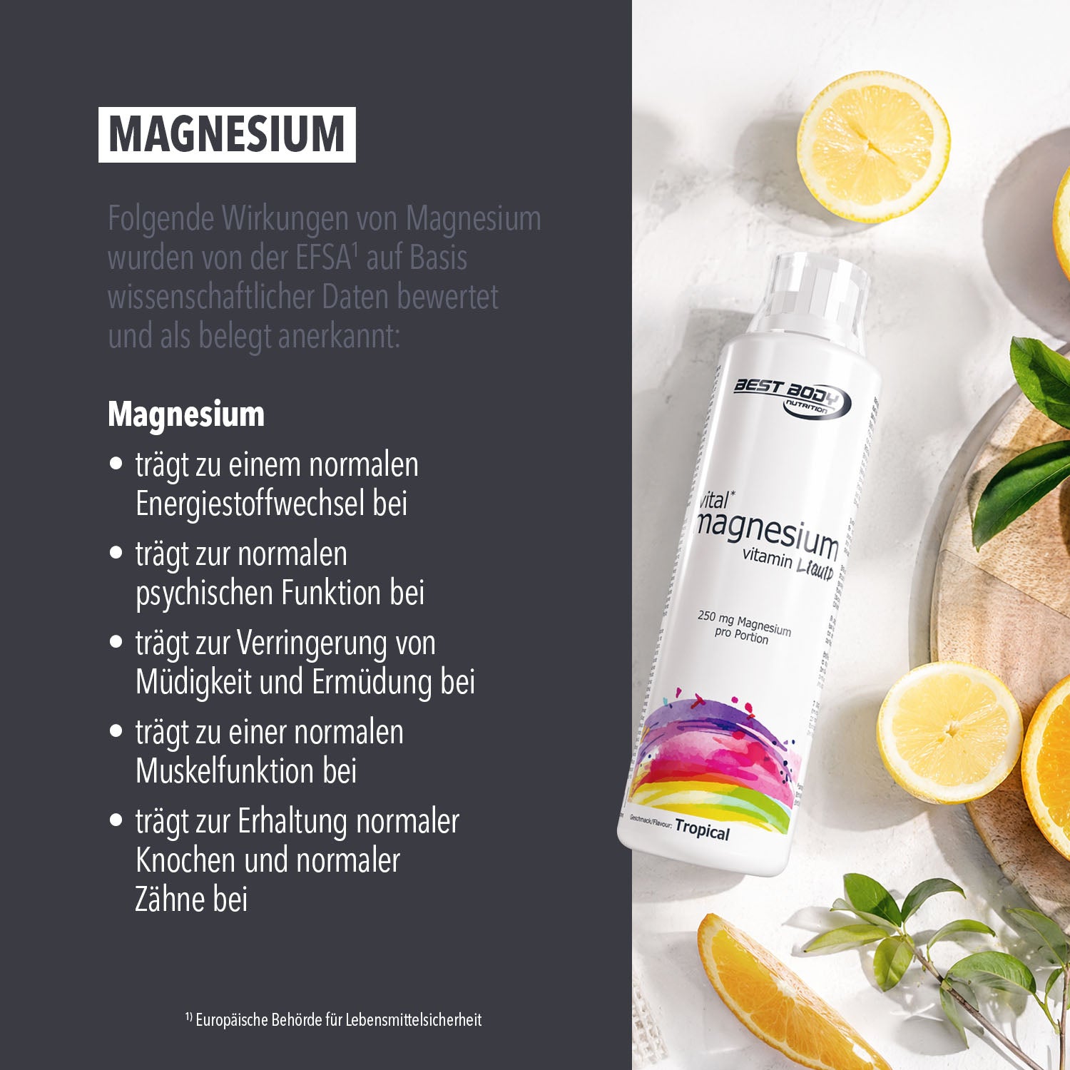 Magnesium Vitamin Liquid - Tropical - 500 ml Flasche#_