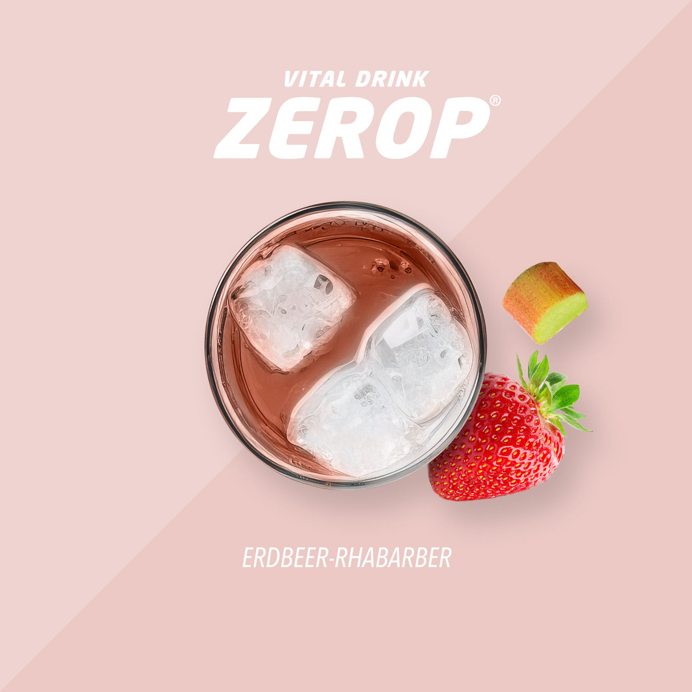 Vital Drink Zerop - Erdbeere Rhabarber - 1000 ml Flasche#geschmack_erdbeere-rhabarber