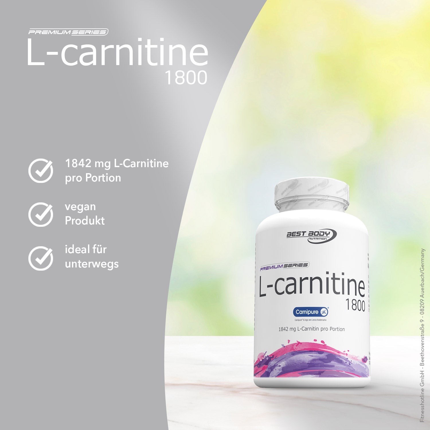 L-Carnitine 1800 Kapseln - 90 Stück/Dose#_