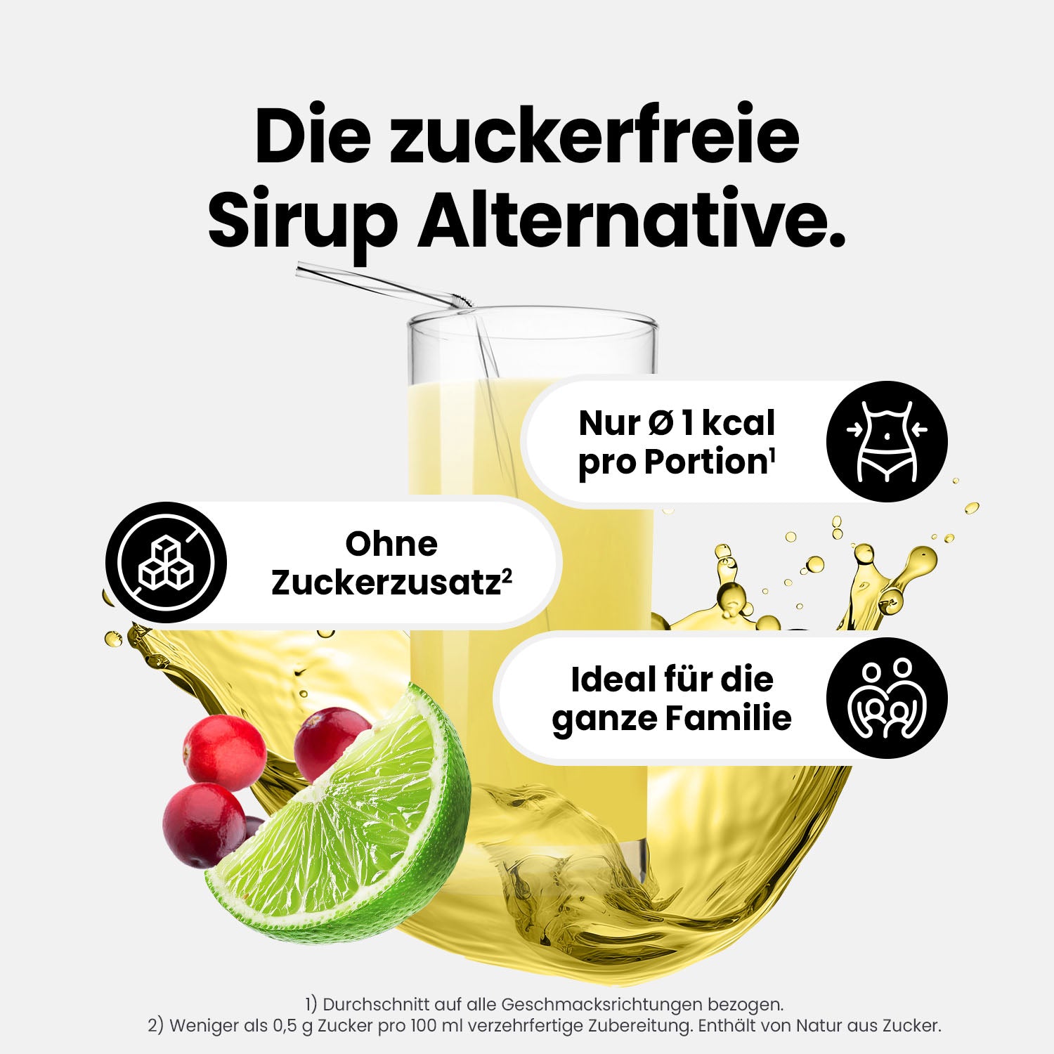 Vital Drink Zerop - Preiselbeere Limette - 1000 ml Flasche#geschmack_preiselbeere-limette