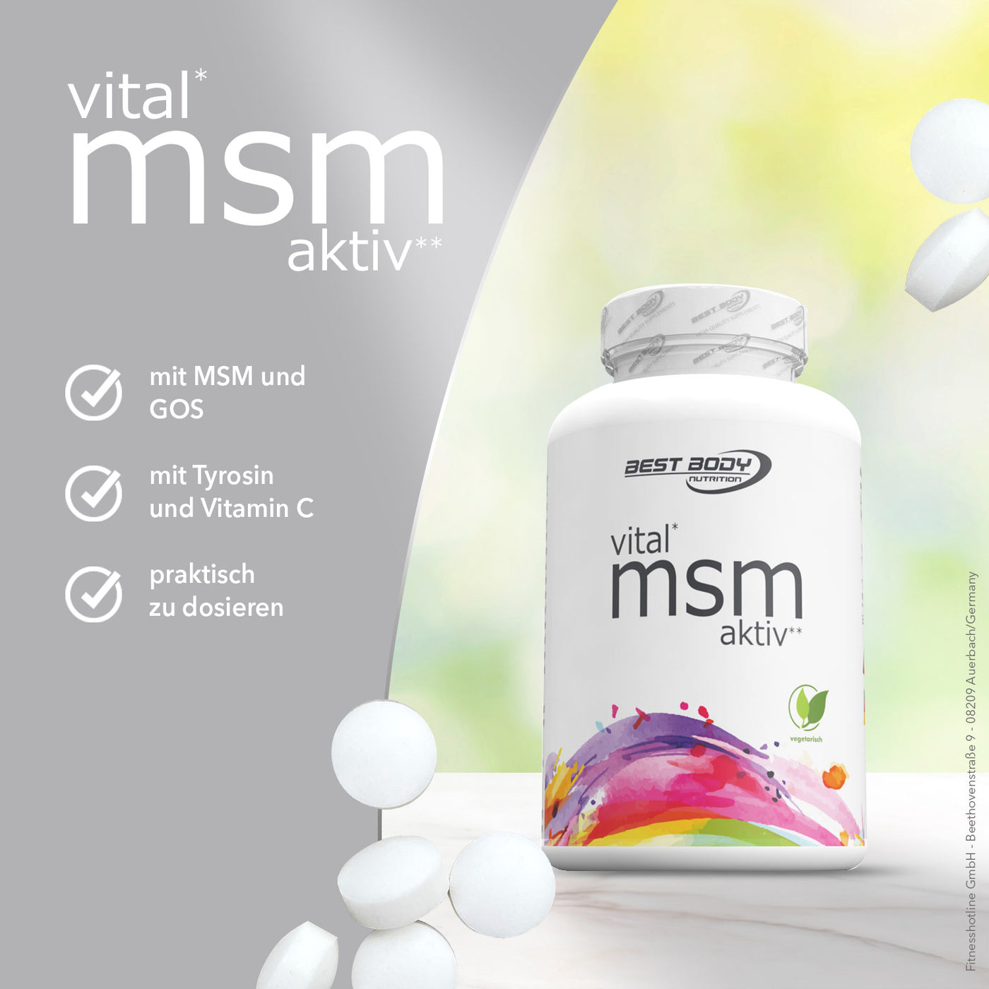 Vital MSM Aktiv Tabs - 175 Stück/Dose#_