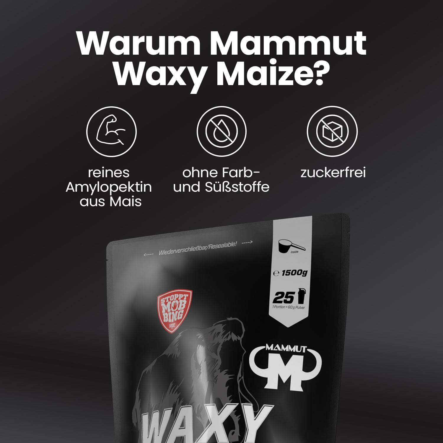 Amylopektin Waxy Maize Gain - Neutral - 1500 g Zipp-Beutel#_