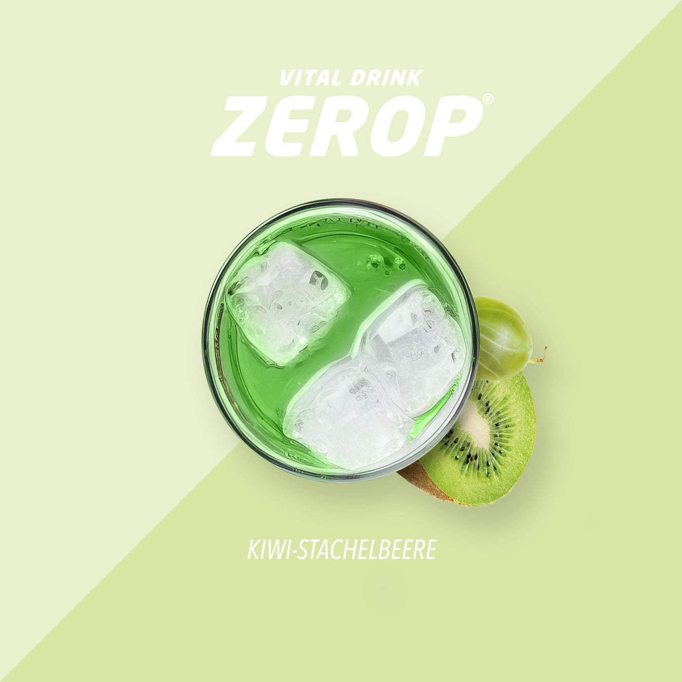 Vital Drink Zerop - Kiwi Stachelbeere - 1000 ml Flasche#geschmack_kiwi-stachelbeere