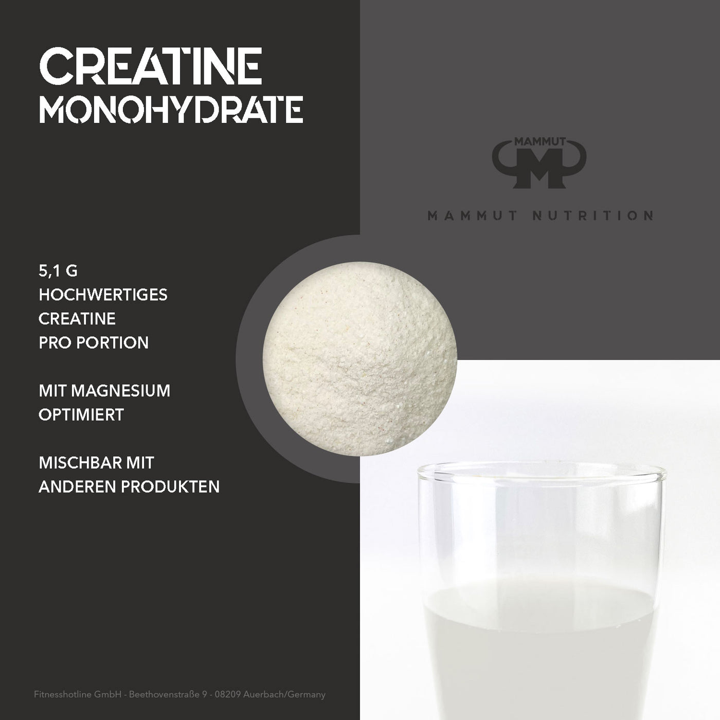 Creatine Monohydrate Powder - 550 g Dose#_