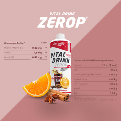 Vital Drink Zerop Bundle - Winter Punsch - mit Becher & Dosierpumpe#_