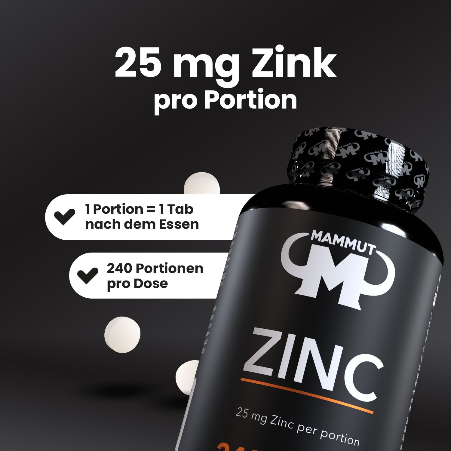 Zinc Tabs - 240 Stück/Dose#_