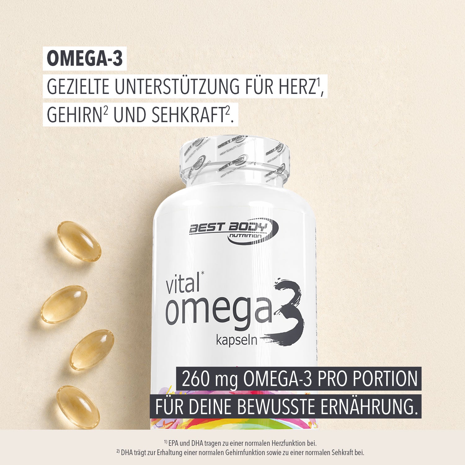 Vital Omega 3 Kapseln - 120 Stück/Dose#_