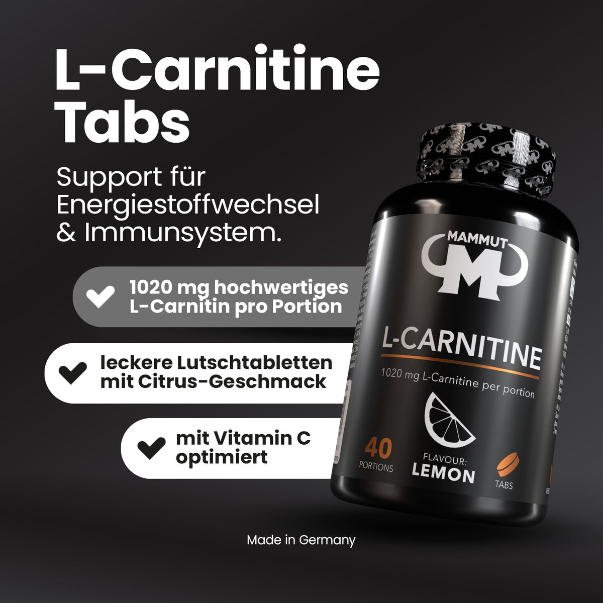 L-Carnitine Tabs - 80 Stück/Dose#_