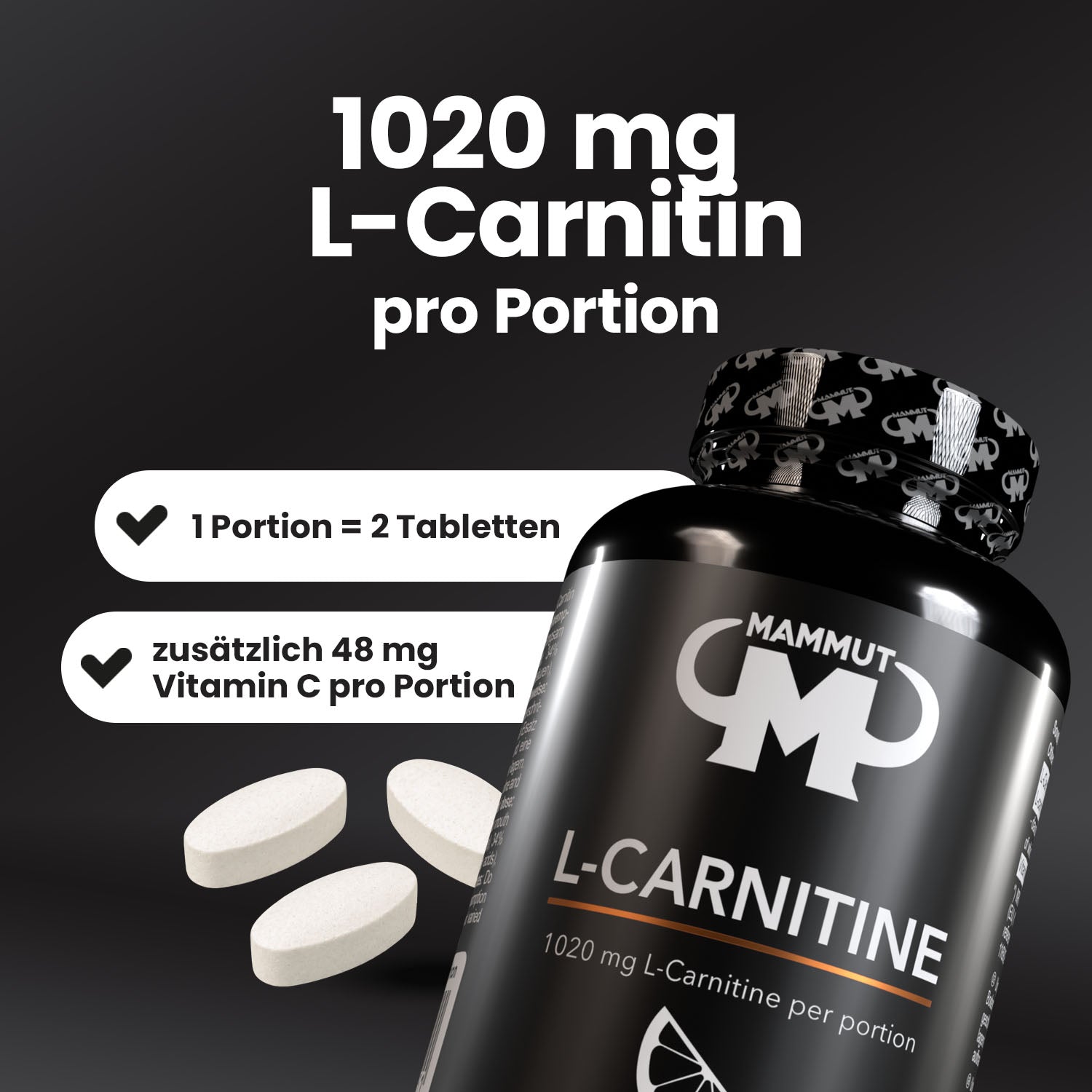L-Carnitine Tabs - 80 Stück/Dose#_