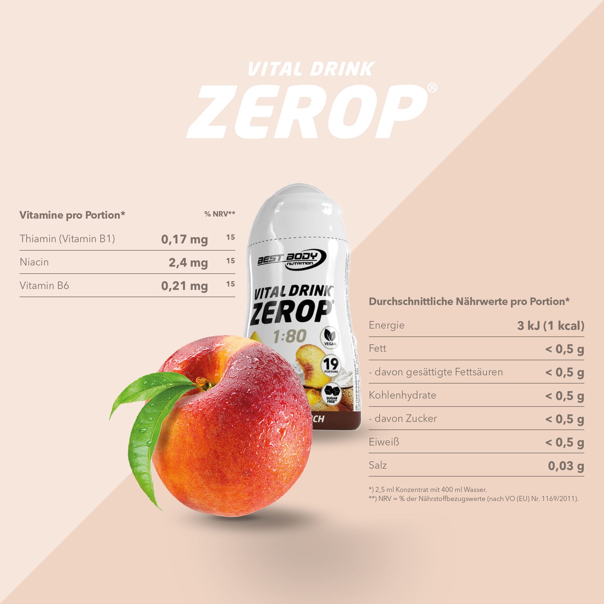 Vital Drink Zerop - Mix Tray - 6 x 48 ml Squeeze Flasche#_