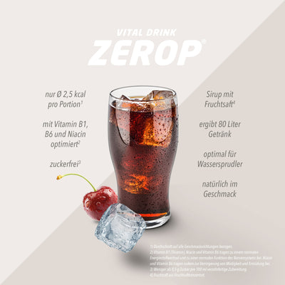 Vital Drink Zerop - Kirsch Cola - 1000 ml Flasche#geschmack_kirsch-cola