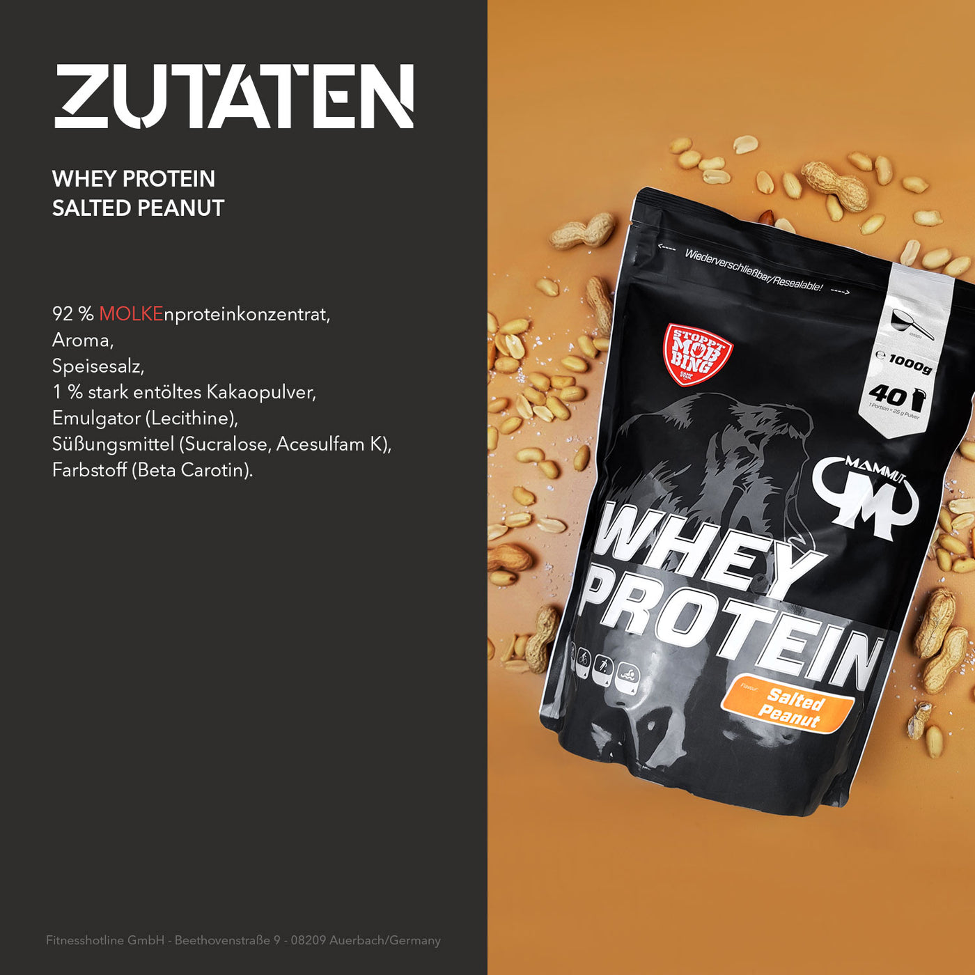 Whey Protein - Salted Peanut - 1000 g Zipp-Beutel#geschmack_salted-peanut